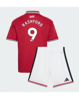 Billige Fotballdrakt Manchester United Marcus Rashford #9 Replika Hjemmedraktsett Barn 2026-27 Kortermet (med bukser)